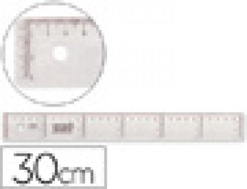 Regua plastico cristal liderpapel transparente 30 cm , Liderpapel , 20426 , 8423473204263